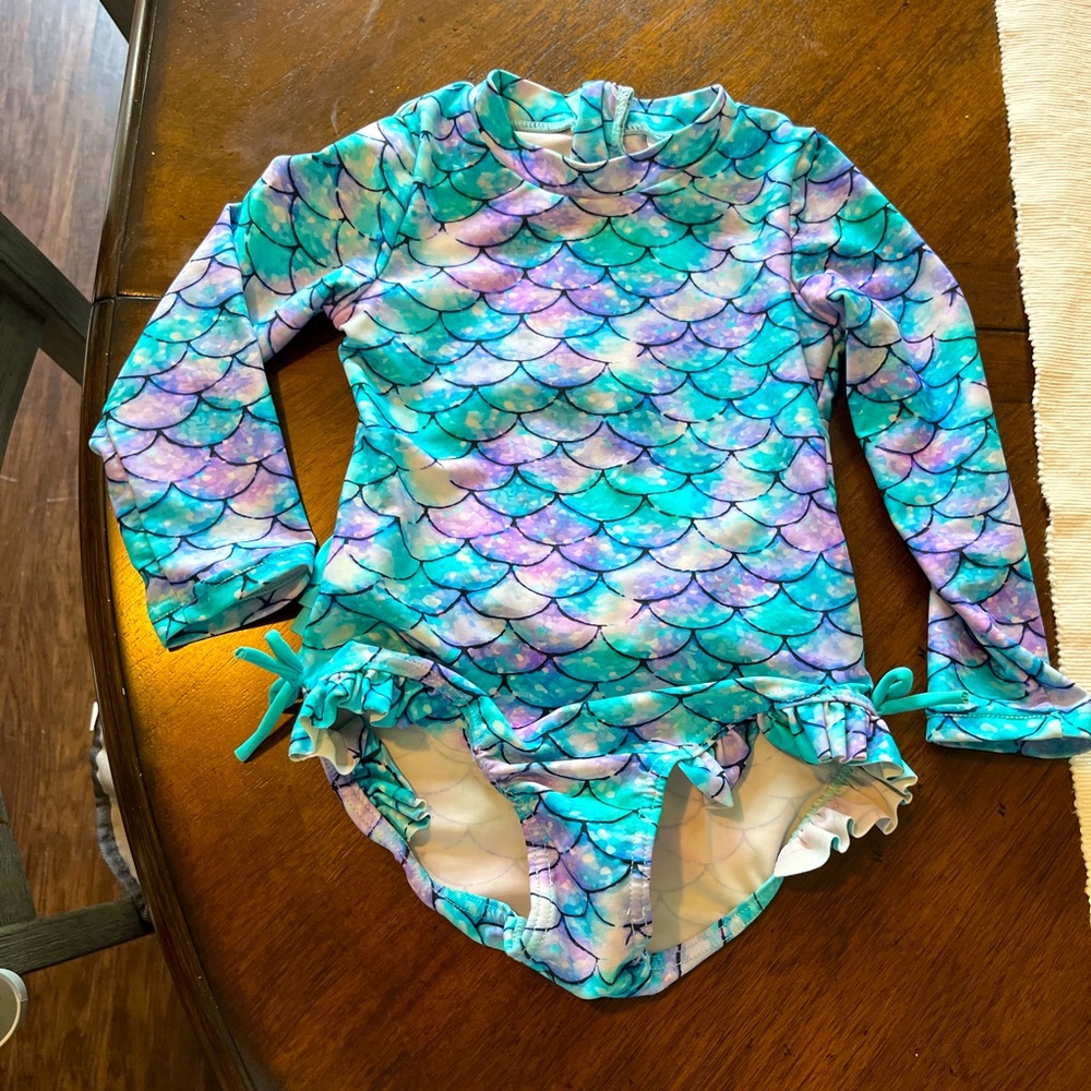 Mermaid rash guard swimsuit